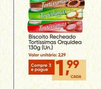 Imec Supermercados Biscoito Recheado Tortíssimas Orquídea oferta