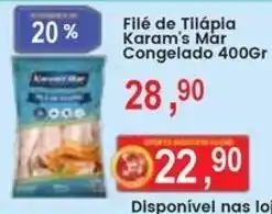 Federzoni Supermercados Filé de Tilápia Karam's Mar oferta