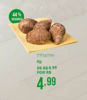 Oba Hortifruti Inhame 44% Desconto oferta