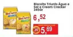 Federzoni Supermercados Biscoito Triunfo Água e Sal e Cream Cracker oferta