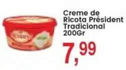Federzoni Supermercados Creme de Ricota Président Tradicional oferta