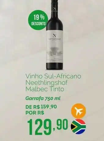 Mart Minas Vinho Sul-africano Neethlingshof Malbec Tinto 19% Desconto oferta