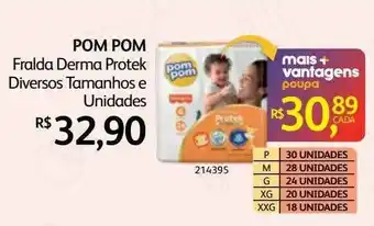 Pom Pom Fralda Derma Protek Diversos Tamanhos E