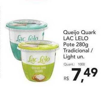 Supermercados Koch Queijo Quark Lac Lelo Pote Tradicional - Light Un. oferta