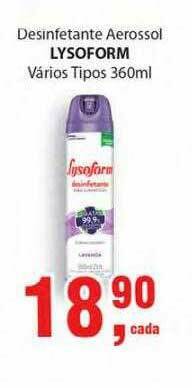 Supermercados Mundial Desinfetante Aerossol Lysoform Varios Tipos oferta