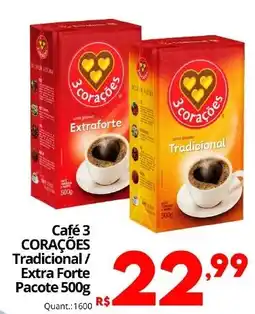 Althoff Supermercados Café 3 corações tradicional / extra forte oferta