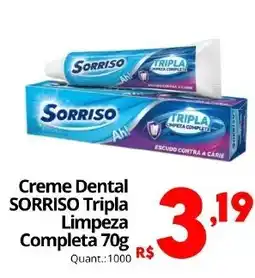 Althoff Supermercados Creme Dental SORRISO Tripla Limpeza Completa oferta
