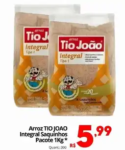 Althoff Supermercados Arroz tio joao integral saquinhos oferta