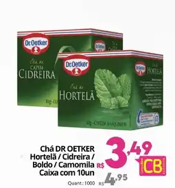 Althoff Supermercados Chá dr oetker hortelã / cidreira / boldo / camomila oferta