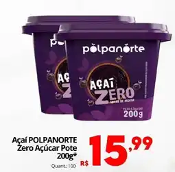 Althoff Supermercados Açaí polpanorte zero açúcar pote oferta