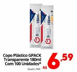 Althoff Supermercados Copo Plástico Gpack oferta