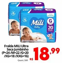 Althoff Supermercados Fralda mili ultra seca jumbinho oferta