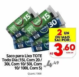 Althoff Supermercados Saco para Lixo TOTE Todo Dia oferta