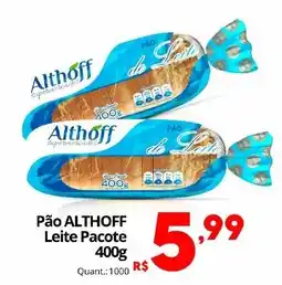 Althoff Supermercados Pão althoff leite pacote oferta