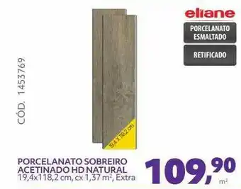 Telhanorte Porcelanato Sobreiro Acetinado Hd Natural oferta