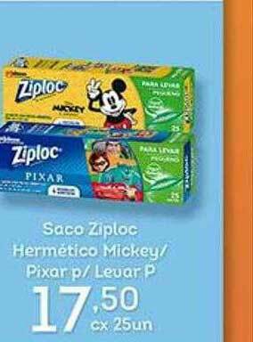 Supermercados Tauste Saco Ziploc Hermético Mickey- Pixar P- Levar P oferta