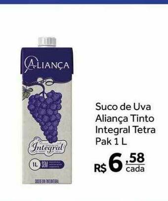 Suco De Uva Aliança Tinto Integral Tetra Pak