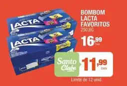 Santo Supermercados Bombom lacta favoritos oferta