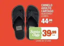 Santo Supermercados Chinelo adulto cartago monterrey (cores) oferta