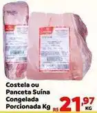 Costela ou panceta suina congelada porcionada