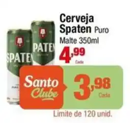 Santo Supermercados Cerveja Spaten Puro Malte oferta