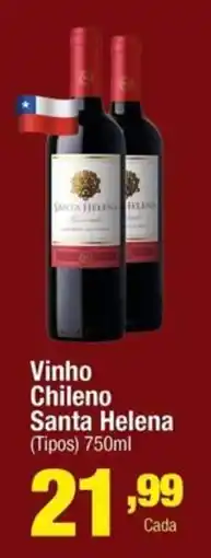 Santo Supermercados Vinho chileno santa helena oferta