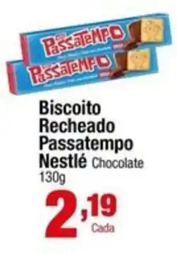 Santo Supermercados Biscoito Recheado Passatempo Nestlé Chocolate oferta