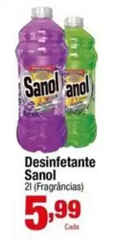 Santo Supermercados Desinfetante Sanol oferta