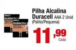 Santo Supermercados Pilha Alcalina Duracell AAA 2 Unid oferta