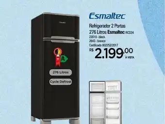 Zenir Refrigerador 2 Portas 276 Litros Esmaltec oferta