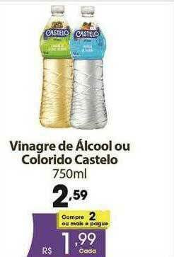 Coocerqui Vinagre De álcool Ou Colorido Castelo oferta
