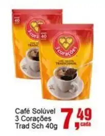 Negreiros Café Solúvel 3 Corações Trad Sch oferta