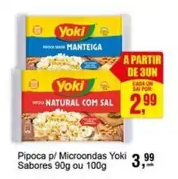 Negreiros Pipoca p/ Microondas Yoki Sabores oferta