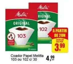 Negreiros Coador papel melitta 103 ou 102 c/ 30 oferta