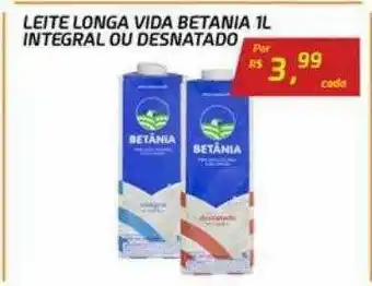 CenterBox Leite Longa Vida Betania Integral Ou Desnatado oferta