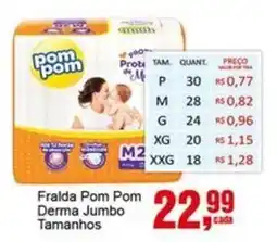 Negreiros Fralda Pom Pom Derma Jumbo oferta
