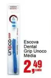 Negreiros Escova Dental Grip Unoco Média oferta