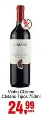 Negreiros Vinho Chileno Chiliano Tipos oferta