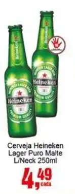 Negreiros Cerveja Heineken Lager Puro Malte L/Neck oferta