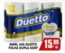 Higa's Supermercado papel hig duetto folha dupla 30mt oferta