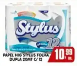 Higa's Supermercado Papel hig stylus folha dupla oferta