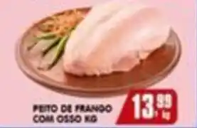 Higa's Supermercado Peito de frango com osso kg oferta