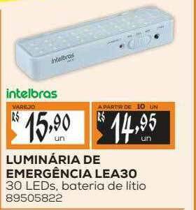 Obramax Luminaria De Emergência Lea30 Intelbras oferta