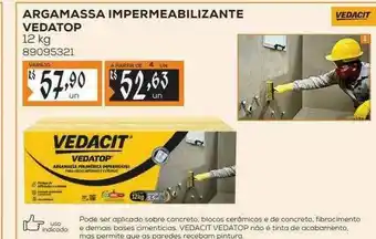 Obramax Argamassa Impermeabilizante Vedatop Vedacit oferta