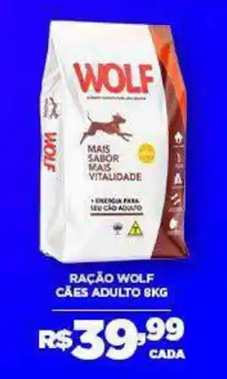 DB Supermercados Ração wolf cães adulto oferta