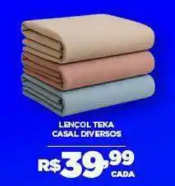 DB Supermercados Lençol teka casal diversos oferta