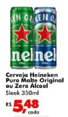 Big Box Cerveja Heineken Puro Malte Original ou Zero Alcool oferta
