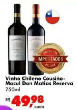 Big Box Vinho chileno cousino-macul don matias reserva oferta
