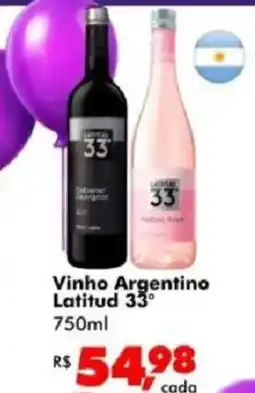 Big Box Vinho Argentino Latitud 33° oferta