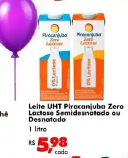 Big Box Leite UHT Piracanjuba Zero Lactose Semidesnatado ou Desnatado oferta